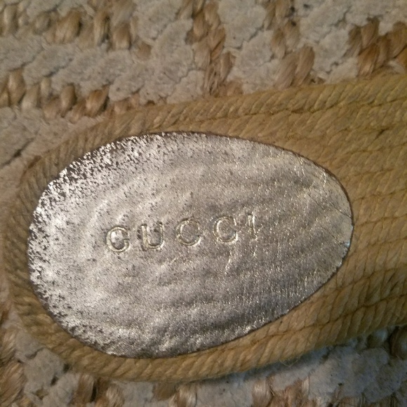 Authentic GUCCI Espadrille Slides - Picture 2 of 3